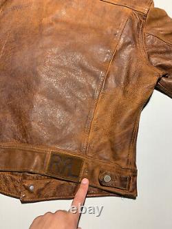 Double RL RRL Ralph Lauren Vintage Leather Jacket M