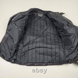 Drag Specialties Leather Motorcycle Jacket Mens 40 Black Biker Belted Zip Cuffs