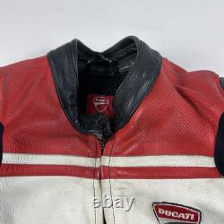 Ducati Corse Motorcycle Motorbike Rider's Racing Leather Jacket Cowhide jacket L
