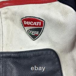 Ducati Corse Motorcycle Motorbike Rider's Racing Leather Jacket Cowhide jacket L
