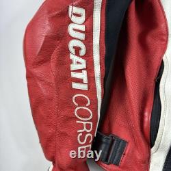 Ducati Corse Motorcycle Motorbike Rider's Racing Leather Jacket Cowhide jacket L