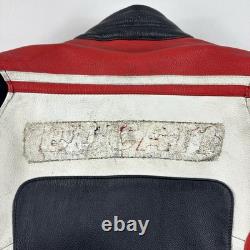 Ducati Corse Motorcycle Motorbike Rider's Racing Leather Jacket Cowhide jacket L