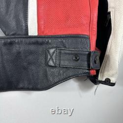 Ducati Corse Motorcycle Motorbike Rider's Racing Leather Jacket Cowhide jacket L