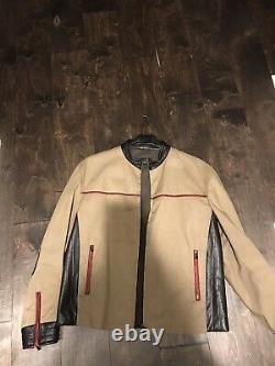 Dunhill Leather Moto Jacket Men Size LL (IT54)
