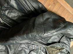 Dur o Jac Schott Bros NYC Perfecto Black Leather Jacket Vintage Biker Police