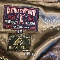 ELMC Eastman Californian Horsehide Leather Jacket American Walnut 46L $1350