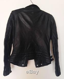 Euc Rare Anine Bing Motorcycle Black Leather Jacket Size S