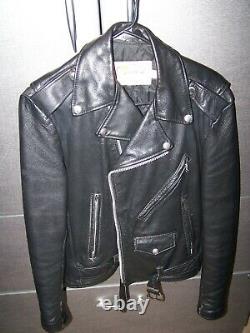 EXCELLED Genuine leather Vintage jacket 38 reg. Biker motorcycle Used