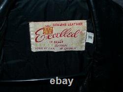 EXCELLED Genuine leather Vintage jacket 38 reg. Biker motorcycle Used