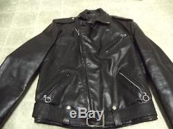 EXCELLENT COND USED ONCE VINTAGE 60'S BROOKS LEATHER MOTORCYCLE JACKET DETROIT