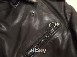 EXCELLENT COND USED ONCE VINTAGE 60'S BROOKS LEATHER MOTORCYCLE JACKET DETROIT