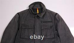 EZ by Ermenegildo Zegna Gray Cowhide Leather Biker Moto Jacket-Vest Men's XS