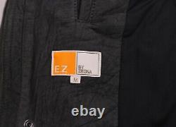 EZ by Ermenegildo Zegna Gray Cowhide Leather Biker Moto Jacket-Vest Men's XS