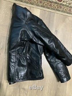 Eastman Horsehide Leather Jacket ELMC Windward Size 44 Black