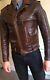 Eastman Leather ELMC Roadstar Vintage Walnut Horsehide Leather Jacket Size 38