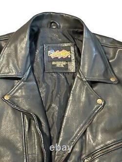 Easyriders Leather Motorcycle Jacket Size 3X Men's Black Distressed