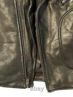 Easyriders Leather Motorcycle Jacket Size 3X Men's Black Distressed