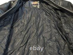 Easyriders Leather Motorcycle Jacket Size 3X Men's Black Distressed