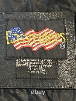 Easyriders Leather Motorcycle Jacket Size 3X Men's Black Distressed
