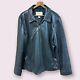 Eddie Bauer Men's Lambskin Black Leather Full Zip Jacket Size XL Tall