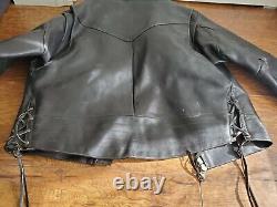 Espinoza's Leather XL Brown Leather Motorcycle Racing Rider Jacket