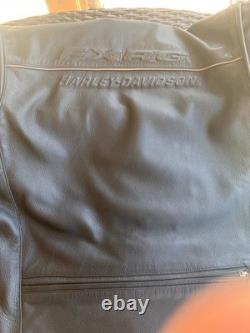 Euc Harley Davidson Fxrg Leather Jacket Mens Large 42-45 98518-09vm Vented