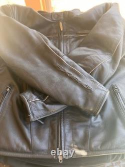 Euc Harley Davidson Fxrg Leather Jacket Mens Large 42-45 98518-09vm Vented
