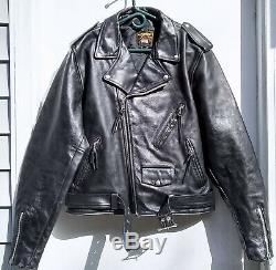 Euc Vanson Leathers C2 Heavy Comp Weight Highway Man Motorcycle Jacket Sz 48