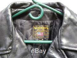 Euc Vanson Leathers C2 Heavy Comp Weight Highway Man Motorcycle Jacket Sz 48