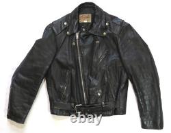 Excelled Vintage Leather Jacket 1960's Motorcycle Biker Perfecto Rocker USA