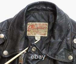 Excelled Vintage Leather Jacket 1960's Motorcycle Biker Perfecto Rocker USA