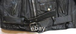 Excelled Vintage Leather Jacket 1960's Motorcycle Biker Perfecto Rocker USA