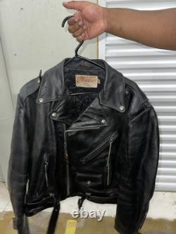 Excelled Vintage Motorcyle Jacket Size 42R From 60s And 70s Rare Made In The USA