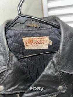 Excelled Vintage Motorcyle Jacket Size 42R From 60s And 70s Rare Made In The USA