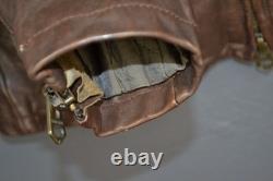 Ezra Fitch Cafe Racer Leather Motorcycle Jacket Size L