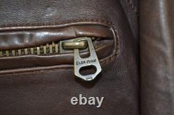 Ezra Fitch Cafe Racer Leather Motorcycle Jacket Size L