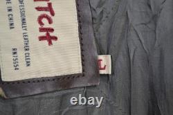 Ezra Fitch Cafe Racer Leather Motorcycle Jacket Size L