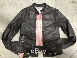 Ezra Fitch Cafe Soft Leather Motorcycle Jacket Small Abercrombie Fitch Rare Used