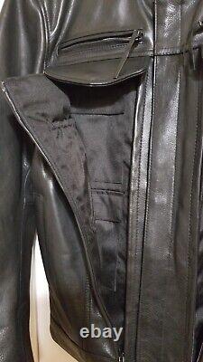 FIRST MFG CO Men RAIDER Motorcycle BLACK Leather Jacket LARGE FIM263CDMZ