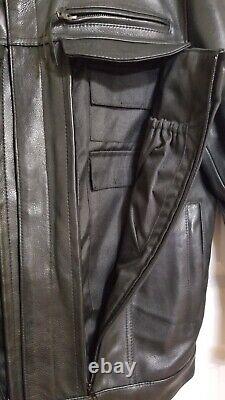 FIRST MFG CO Men RAIDER Motorcycle BLACK Leather Jacket LARGE FIM263CDMZ