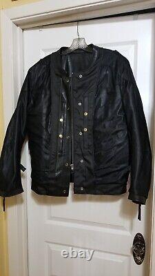 FIRST MFG CO Men RAIDER Motorcycle BLACK Leather Jacket LARGE FIM263CDMZ