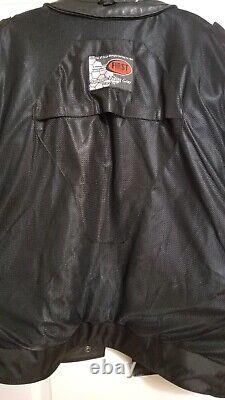 FIRST MFG CO Men RAIDER Motorcycle BLACK Leather Jacket LARGE FIM263CDMZ