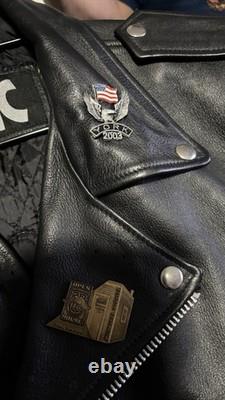 FMC Leather Motorcycle Jacket, Harley Davidson, Mens, Free Shipping