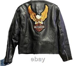FMC Leather Motorcycle Jacket, Harley Davidson, Mens, Free Shipping