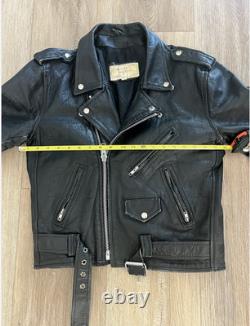 FMC SuperStar Men/Women Distressed Motorcycle Riding Real Leather Jacket S/M