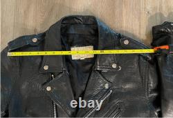 FMC SuperStar Men/Women Distressed Motorcycle Riding Real Leather Jacket S/M
