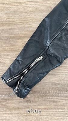 FMC SuperStar Men/Women Distressed Motorcycle Riding Real Leather Jacket S/M