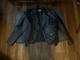 FMC Vintage Black Leather Motorcycle Biker Jacket Heavy Quilt Lined Punk Men 38