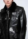 FW17 Raf Simons for Calvin Klein Rose Embossed Shearling Jacket
