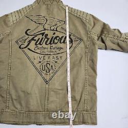 Fast & Furious Camaro Jacket Affliction The Buckle 610OW017 Size M Graphic Zip